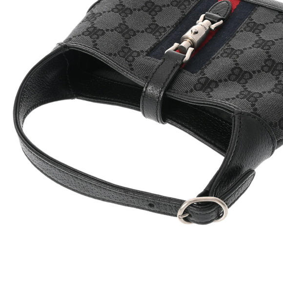 Gucci The Hacker Project Jackie Black Calfskin Shoulder Bag - Picture 3 of 9